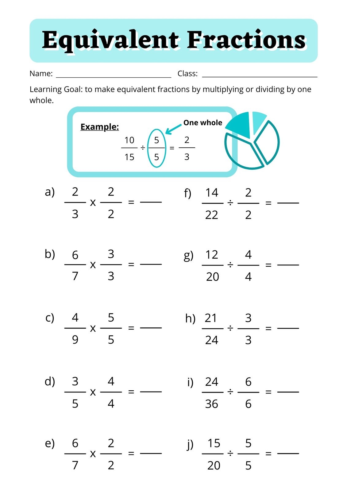 Customize 21 Equivalent Fraction Worksheets Templates Online Canva Customize 21 Equivalent Fraction Worksheets Templates Online Canva