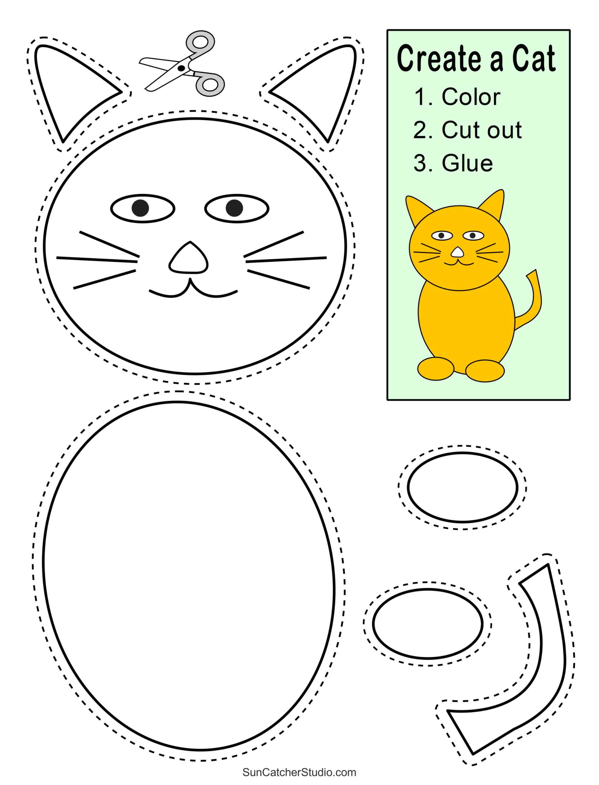 Let S Go To The Zoo Worksheet Color Cut Paste Super Simple