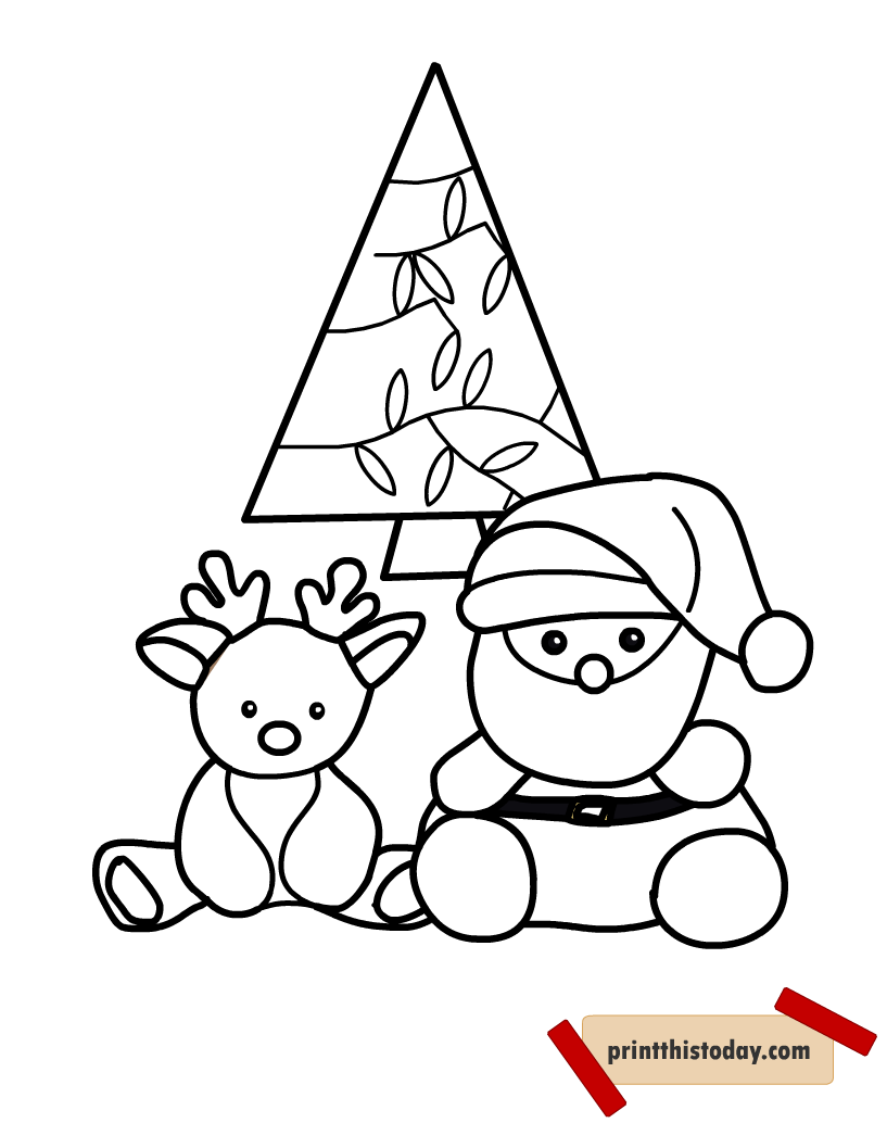 Cute Free Printable Christmas Coloring Pages For Kids Cute Free Printable Christmas Coloring Pages For Kids