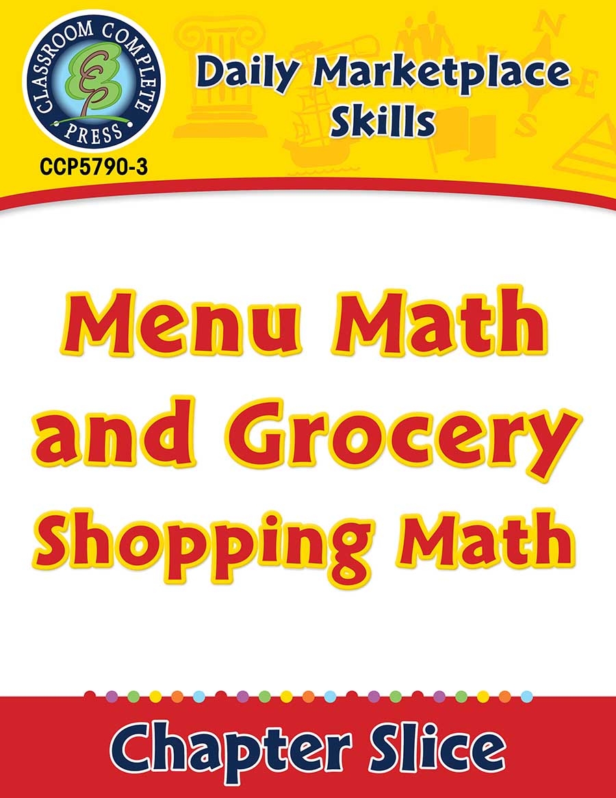 Daily Marketplace Skills Menu Math And Grocery Shopping Math Gr Worksheets Library