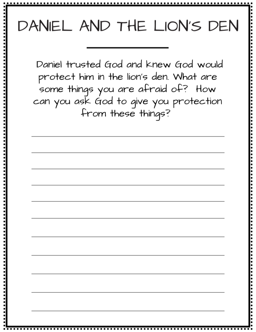 Daniel And The Lion S Den Bible Study Classful