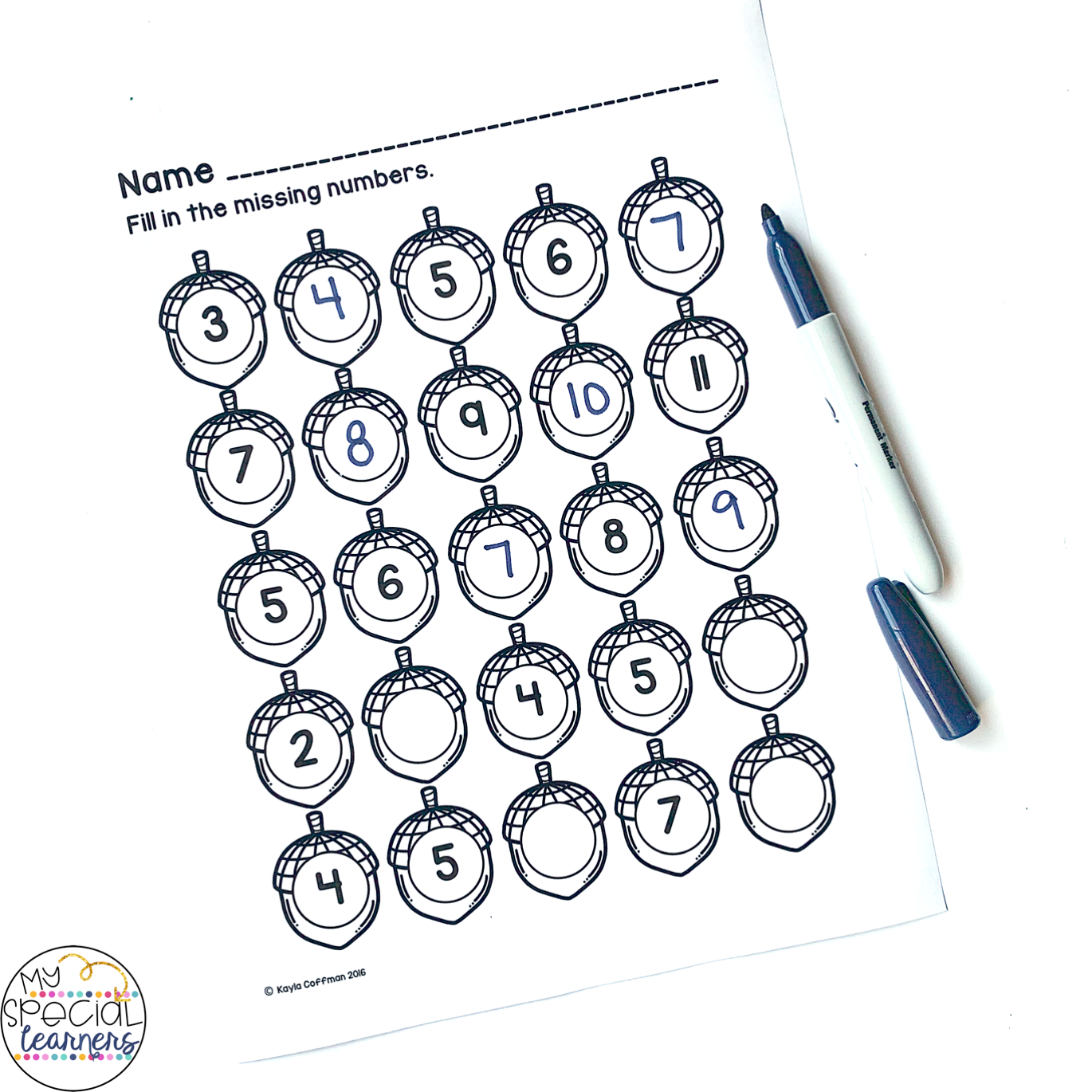 Differentiated Fall Math Worksheets For Elementary Special Education My Special Learners Differentiated Fall Math Worksheets For Elementary Special Education My Special Learners