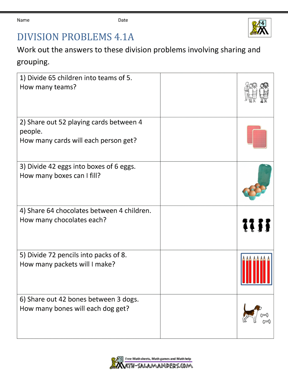 Division Worksheets Grade 4 Division Worksheets Grade 4