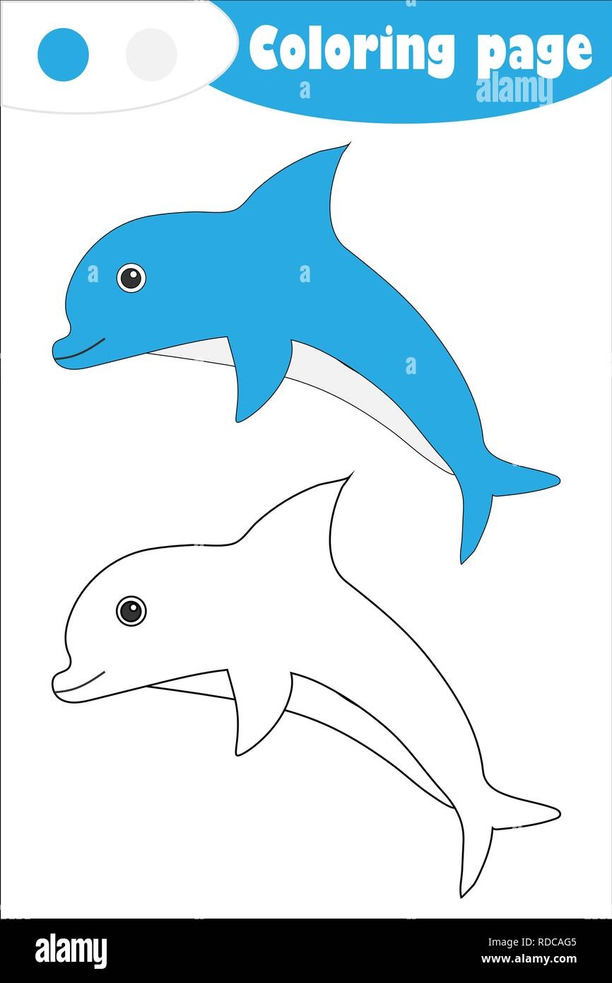 Dolphin Coloring Sheet Printable Hi Res Stock Photography And Images Alamy