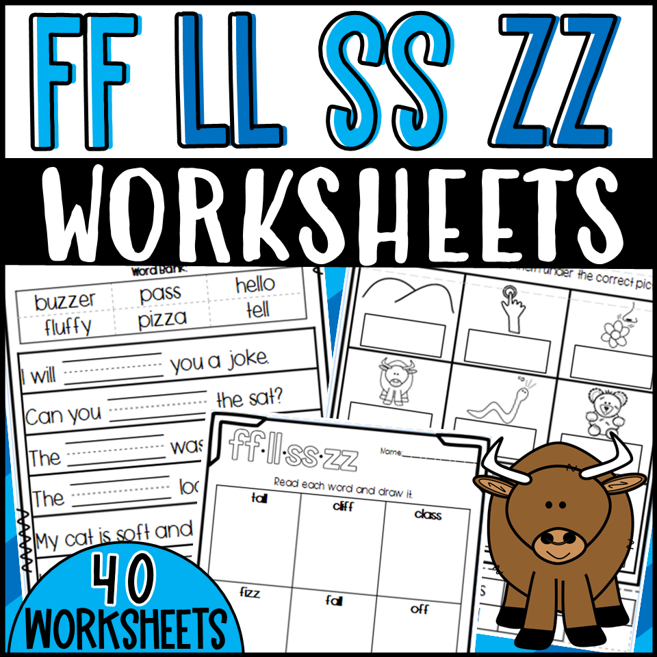 Double Consonant Worksheets Ll Ff Zz Ss Cloze Sorts Read Draw More Made By Teachers