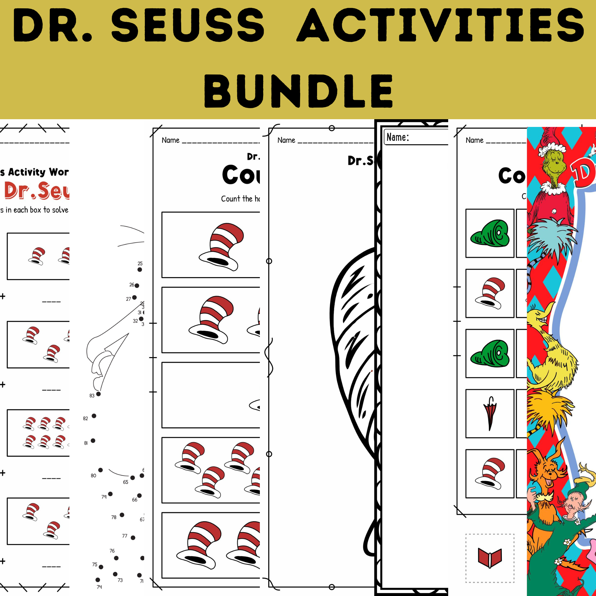 Dr Seuss Tracing Activity For Read Across America Week For Pre K Zippi Kids