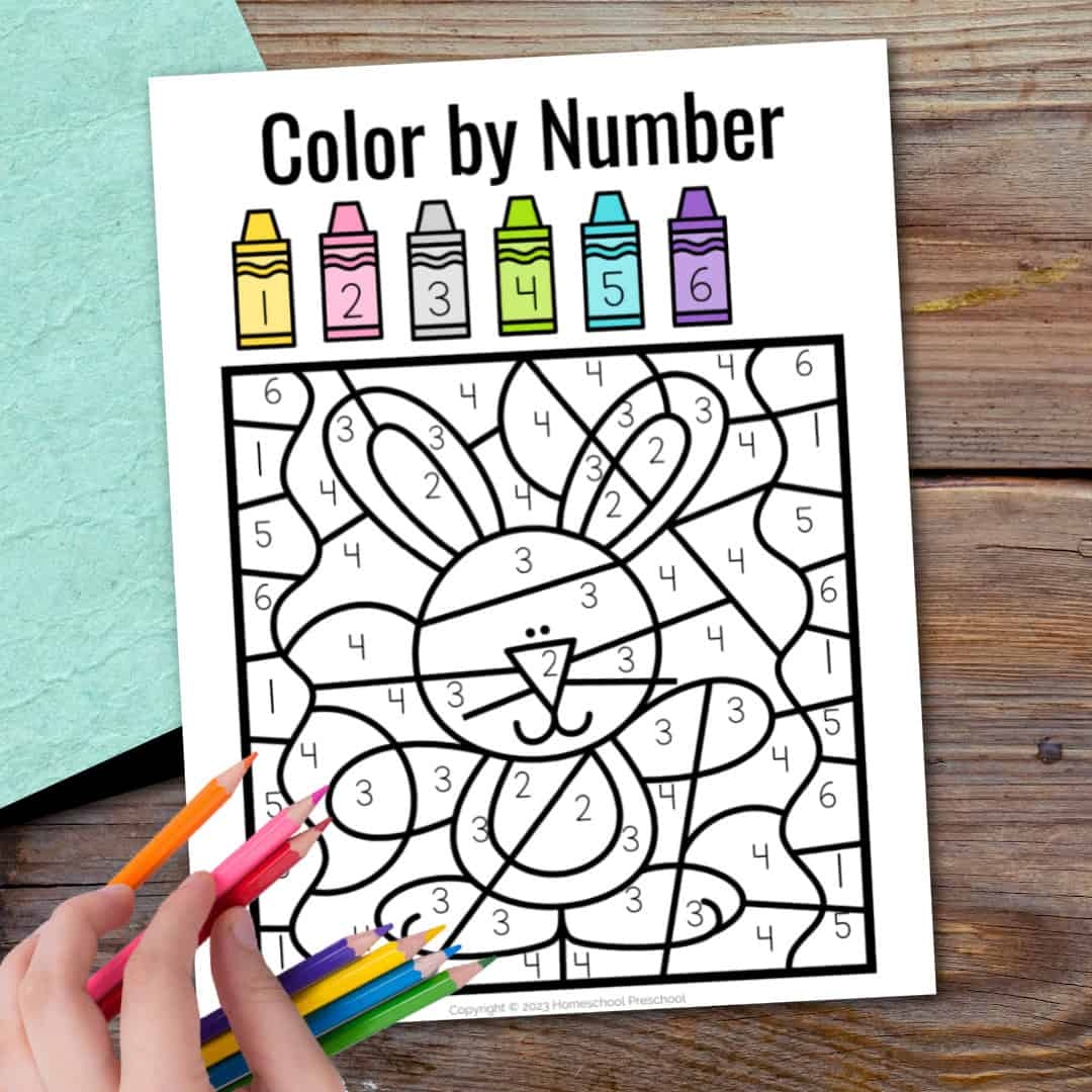Easter Color By Number Printable Homeschool Preschool