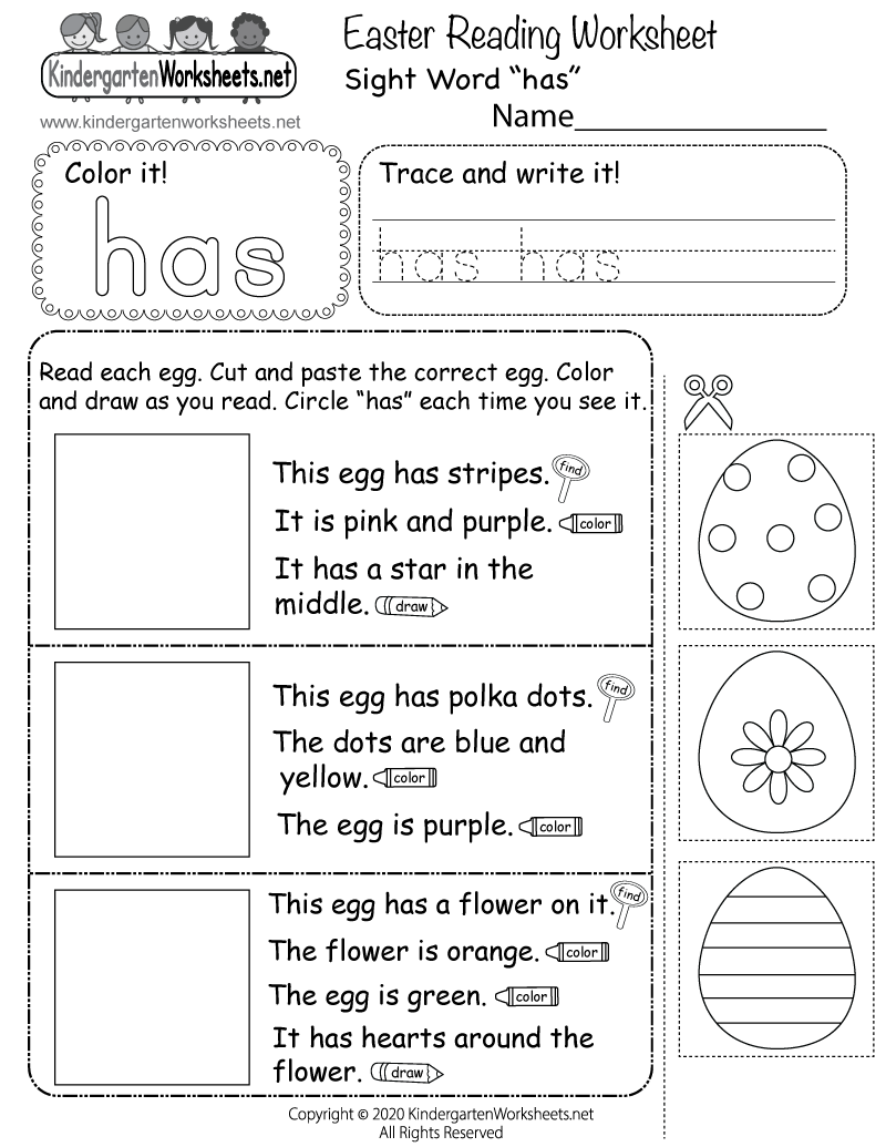 Easter Reading Worksheet Free Printable Digital PDF Easter Reading Worksheet Free Printable Digital PDF