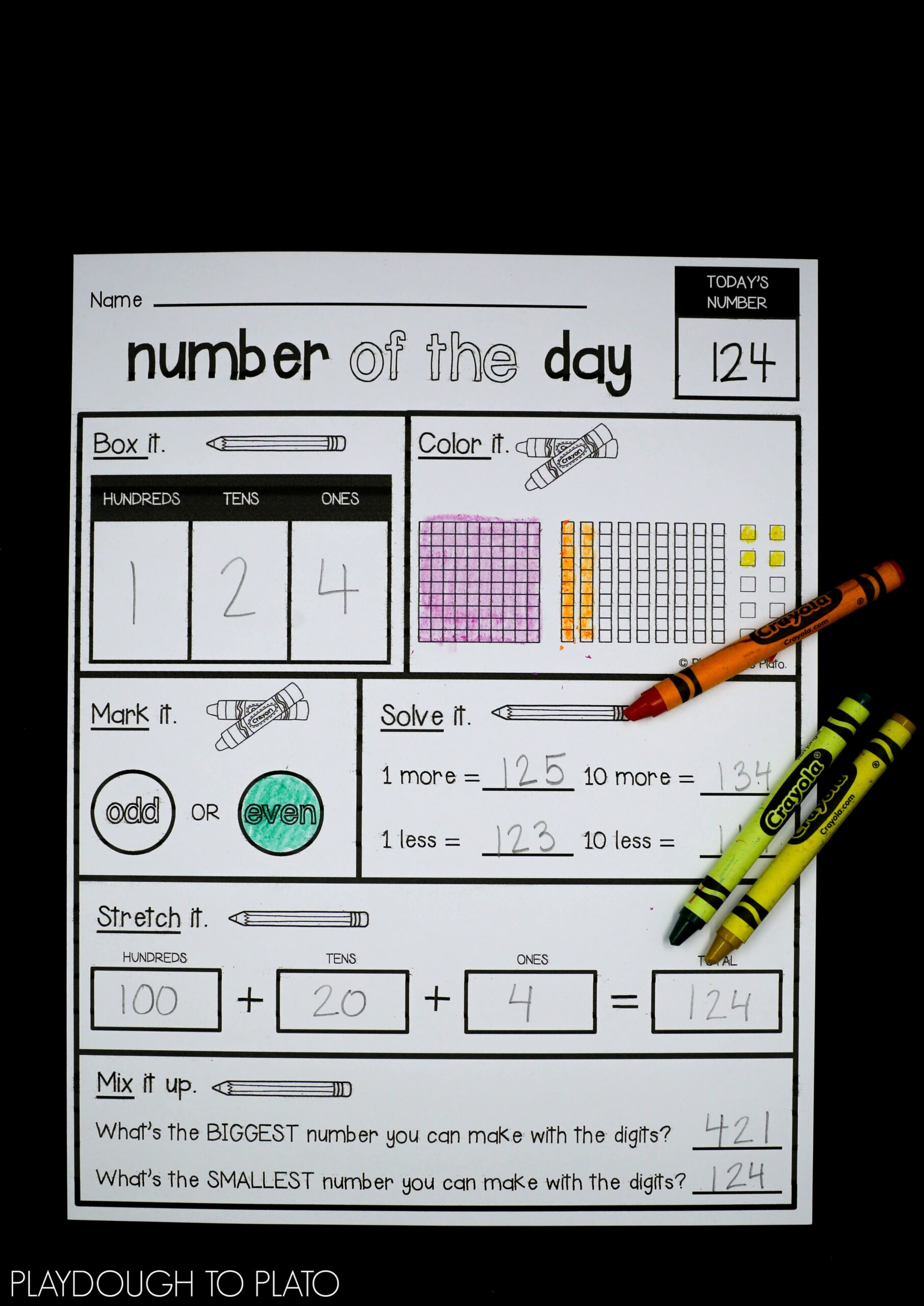 EDITABLE Number Of The Day Sheet Playdough To Plato EDITABLE Number Of The Day Sheet Playdough To Plato