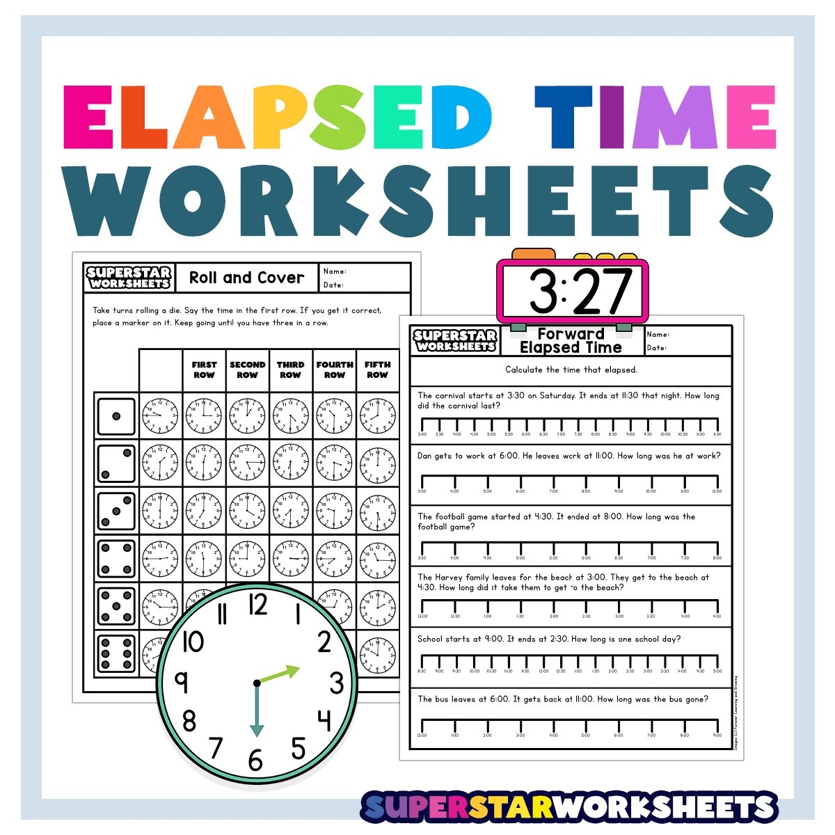 Elapsed Time Worksheets Superstar Worksheets
