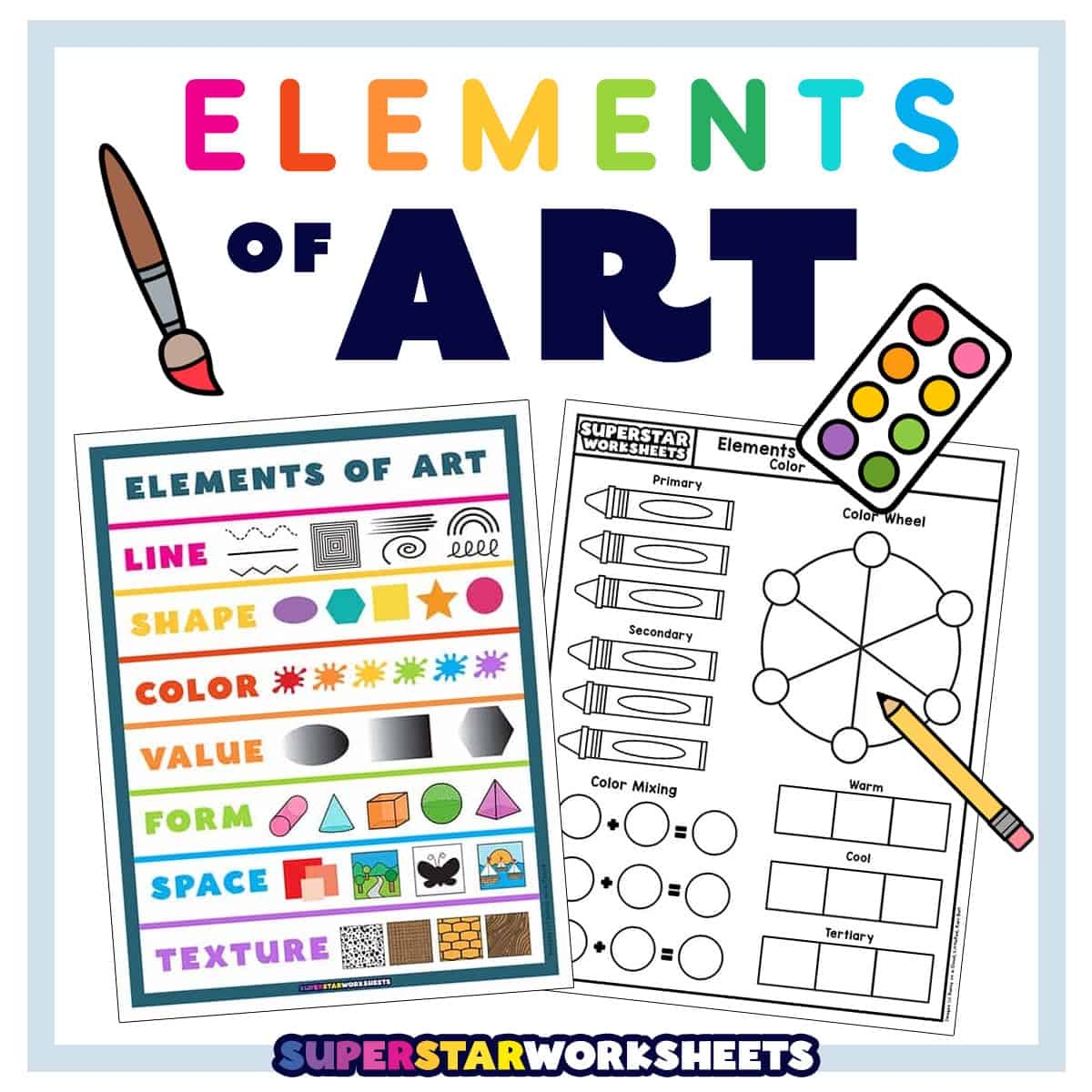Elements Of Art Free Printables Superstar Worksheets