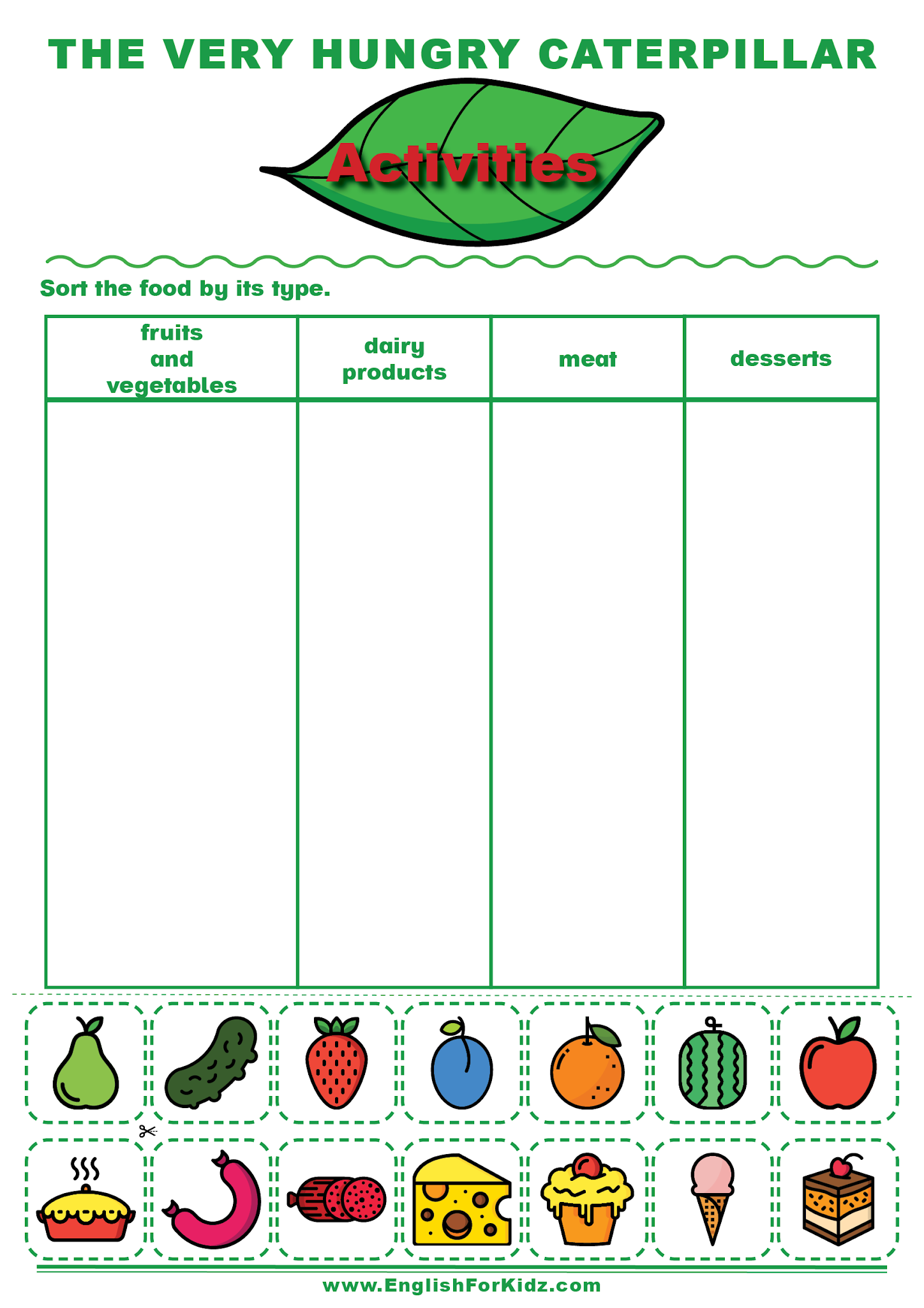 English For Kids Step By Step The Very Hungry Caterpillar Activities English For Kids Step By Step The Very Hungry Caterpillar Activities