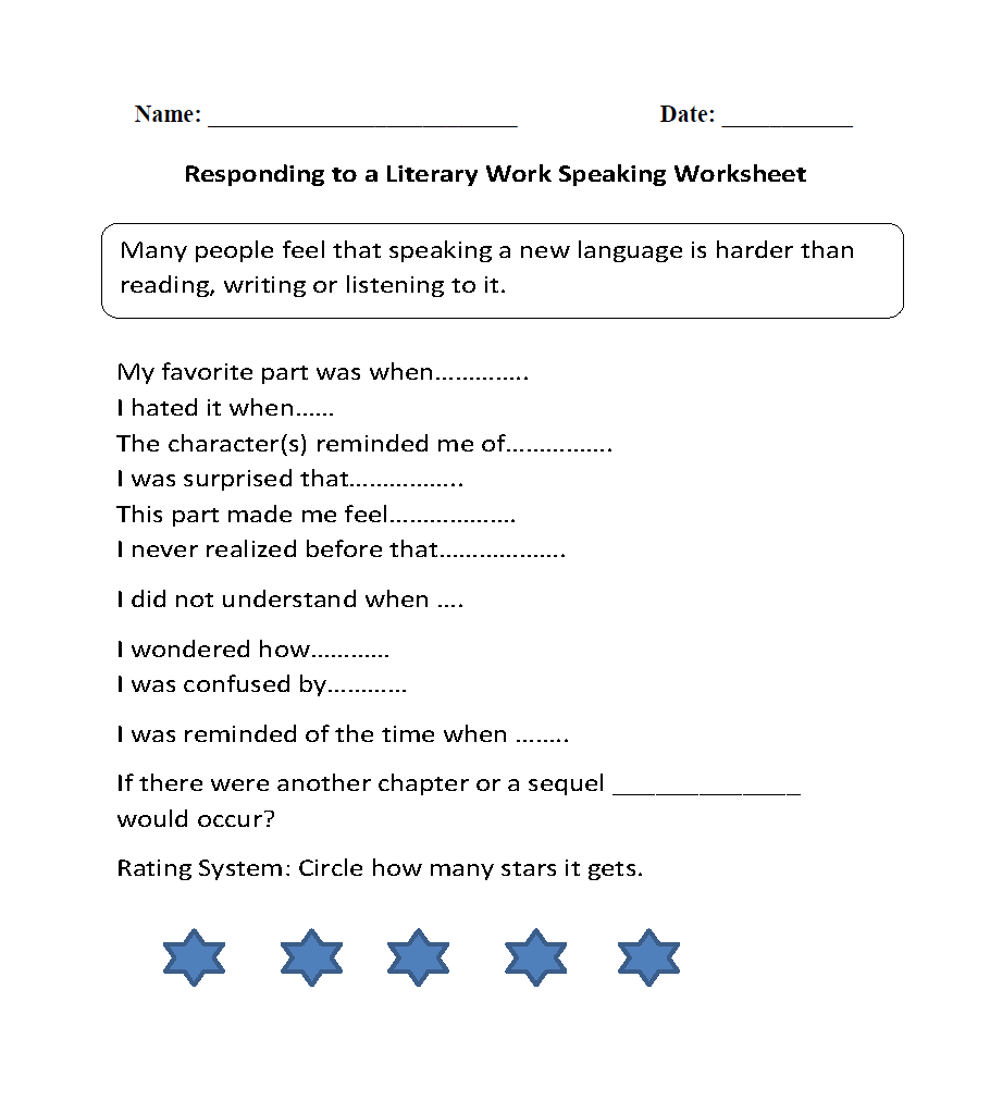 Englishlinx Speaking Worksheets Englishlinx Speaking Worksheets