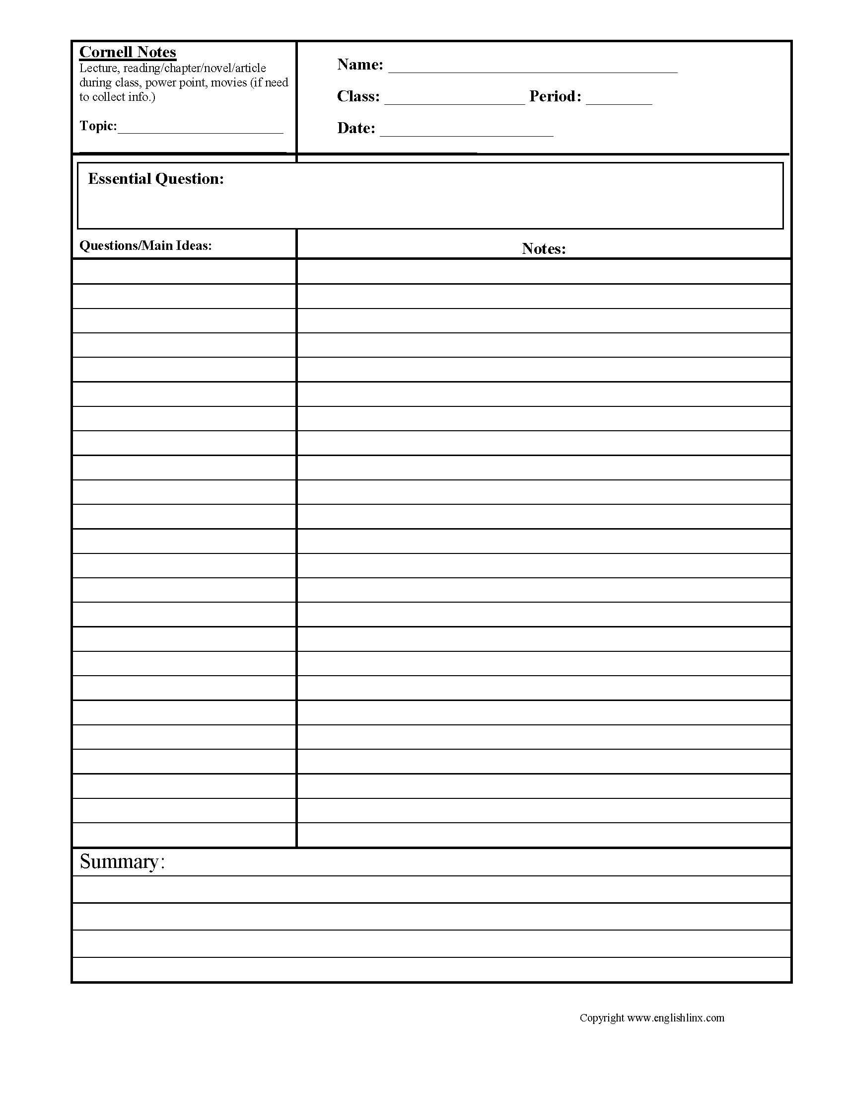 Englishlinx Summary Worksheets Englishlinx Summary Worksheets