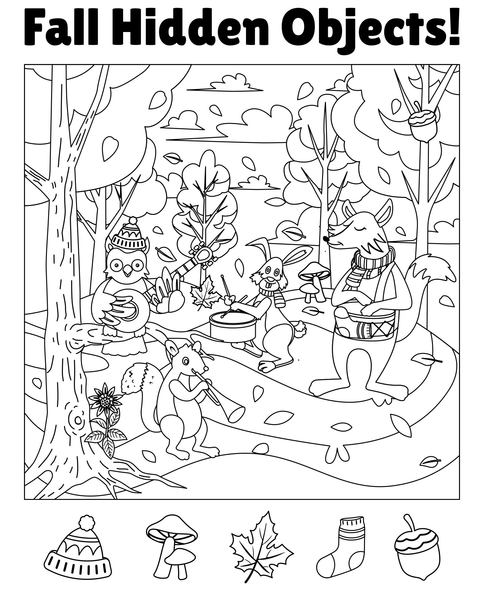 The Colors Of Fall Set 1 Five 8 1 2 X 11 Printable Instant Worksheets Library