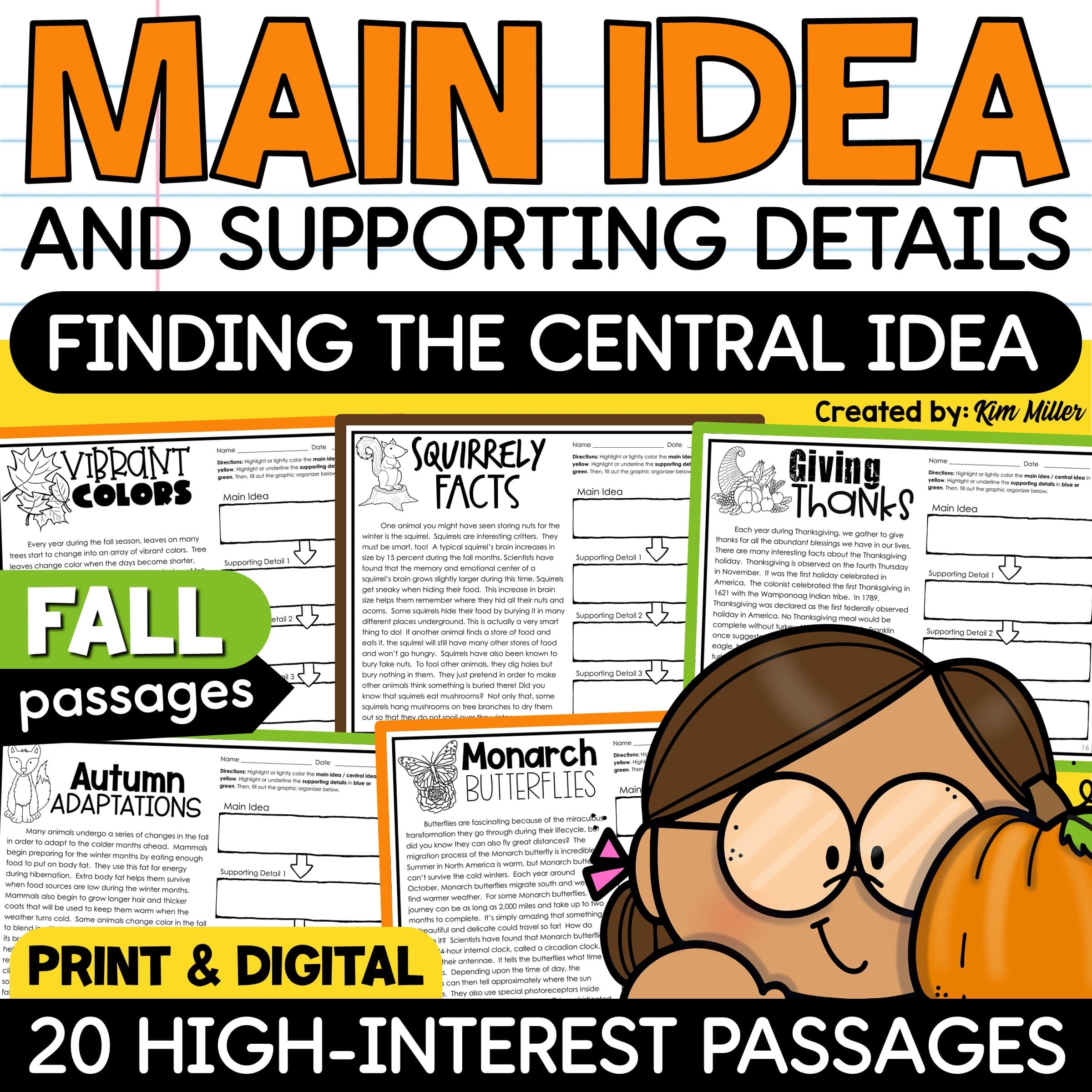 Fall Main Idea Supporting Details Passages Worksheets Fall Reading Activities A Love Of Teaching Kim Miller Fall Main Idea Supporting Details Passages Worksheets Fall Reading Activities A Love Of Teaching Kim Miller