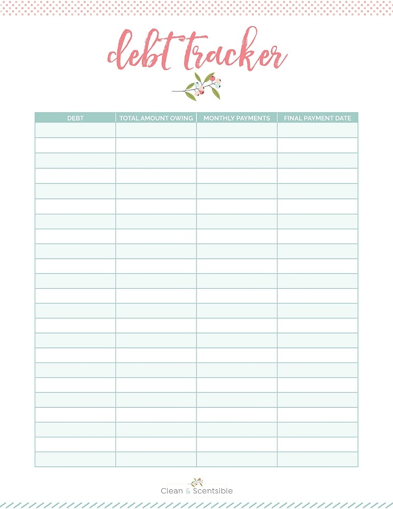 Family Binder Budgeting Printables Clean And Scentsible