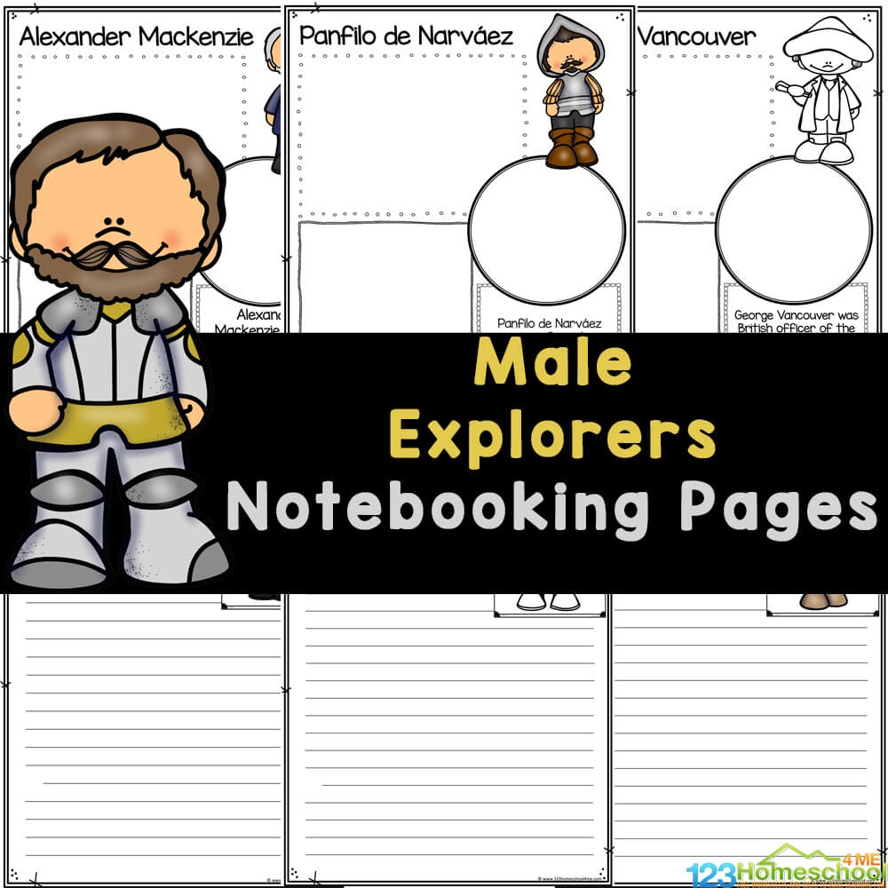 FREE Printable Early Explorer History Coloring Pages Activity