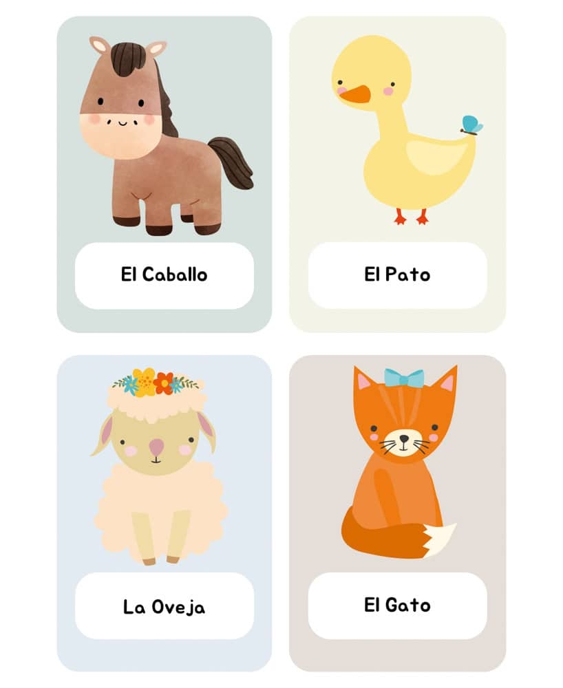 Farm Animal Flashcards For Kids Free Printable Fox Farm Home