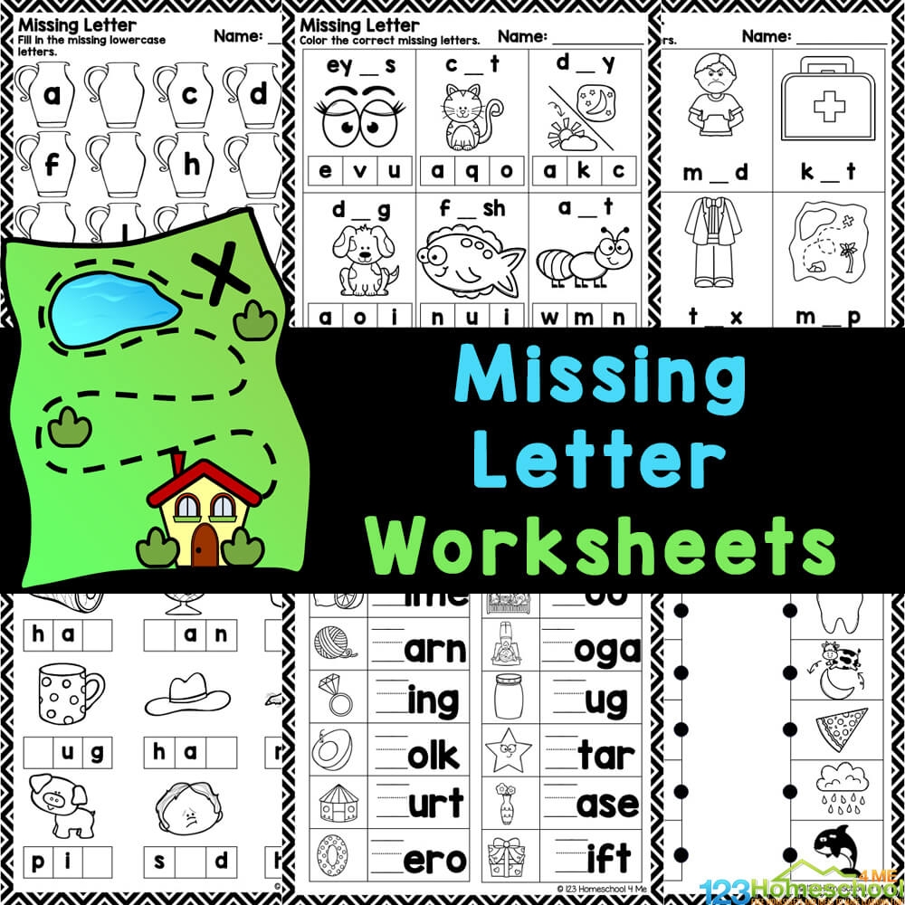 Fill In The Missing Alphabet Letter Worksheets For Kindergarten