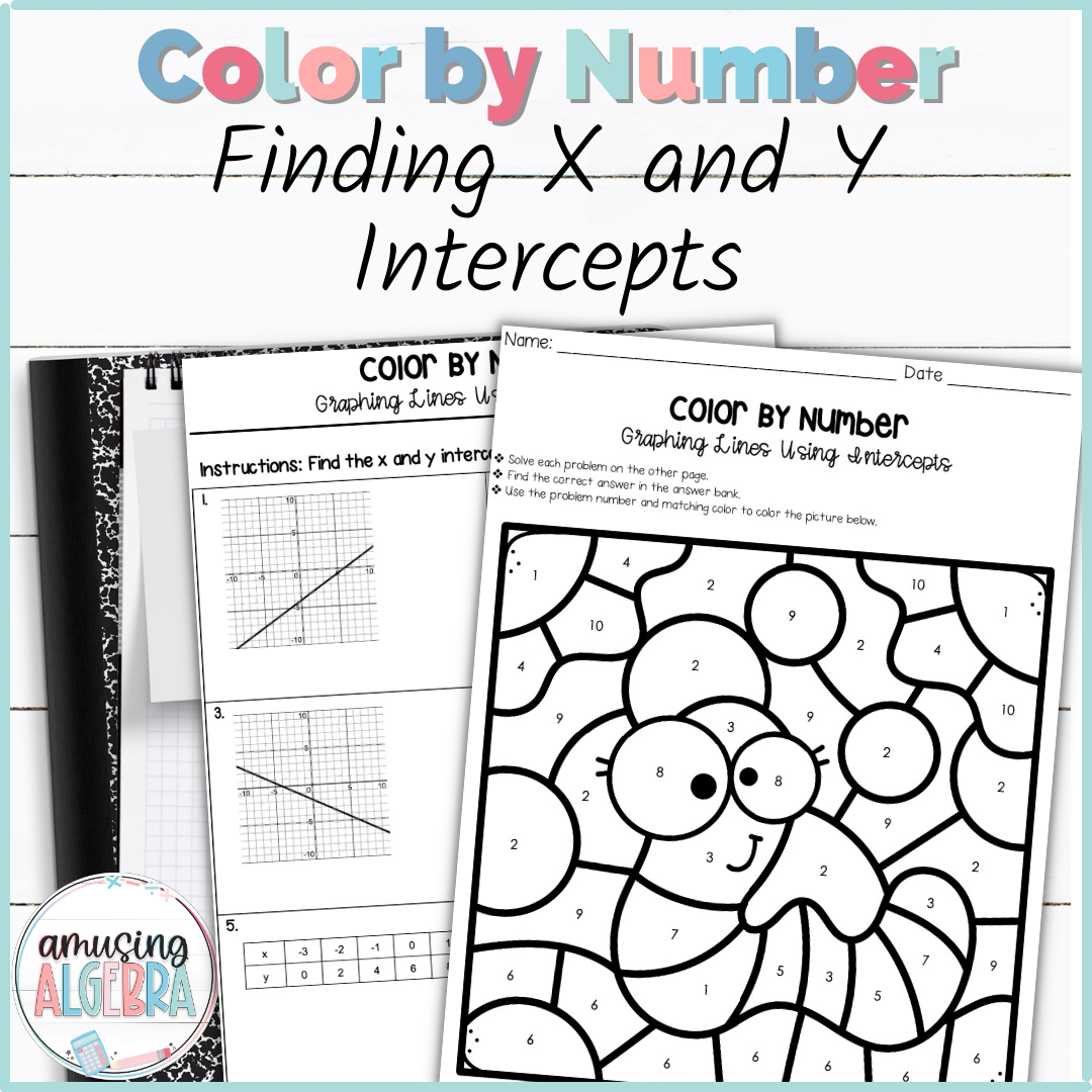 Finding X And Y Intercepts Of Lines Coloring Activity Made By Teachers