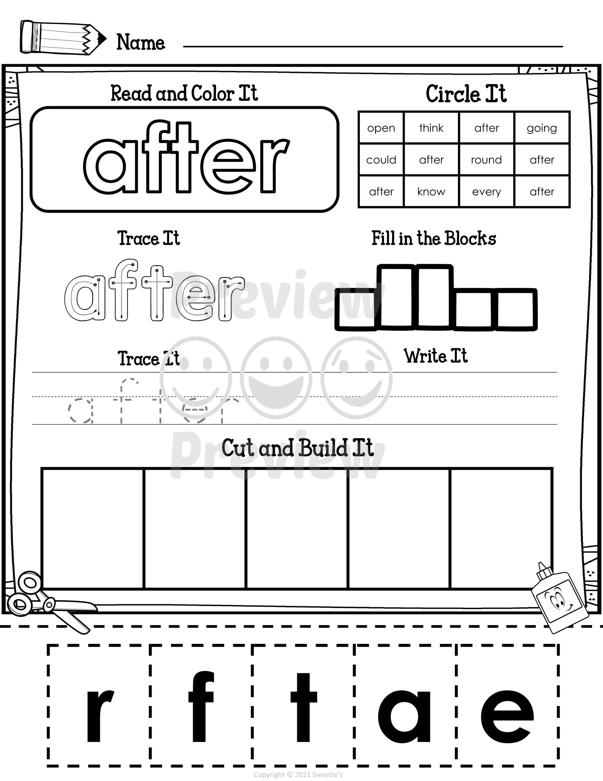 First Grade Sight Words Worksheets Made By Teachers