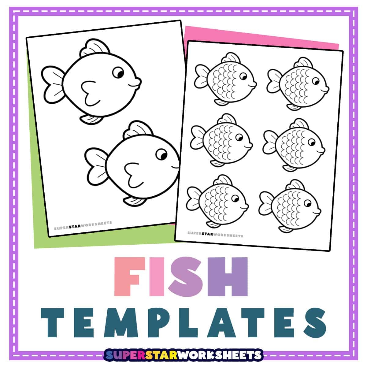 Fish Template Free Printables Superstar Worksheets