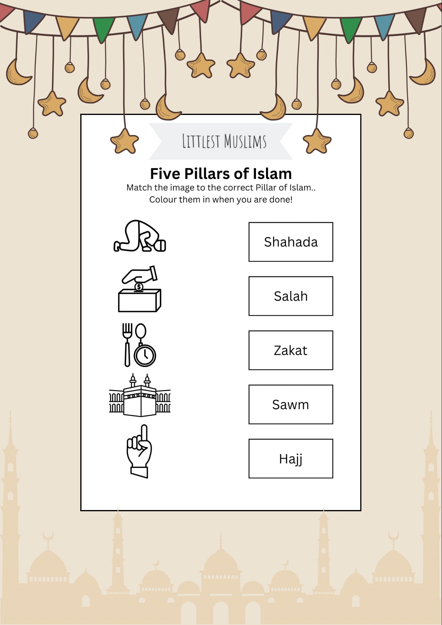 Salah Worksheets For Kids Life Without School