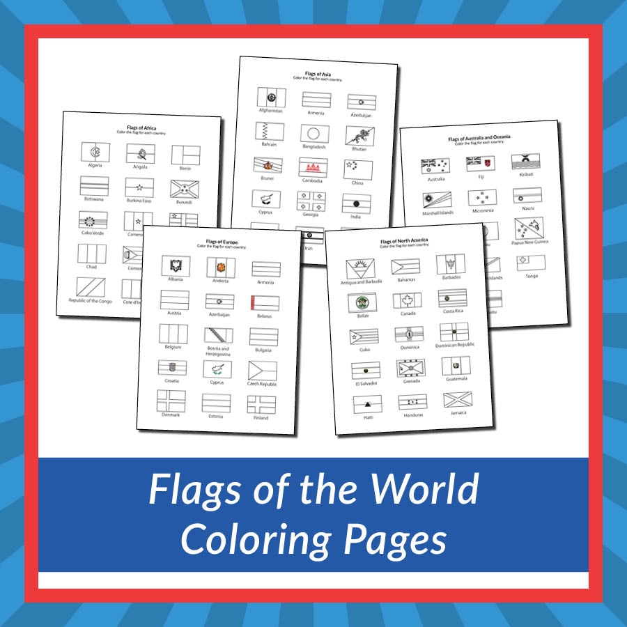 Flags Of The World Coloring Pages Gift Of Curiosity