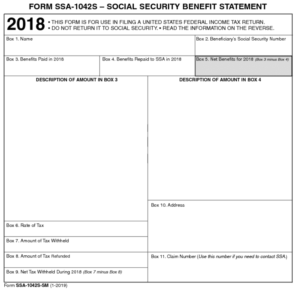 Form SSA 1042S SM 2018 Fill Out Sign Online And Download Printable PDF Templateroller