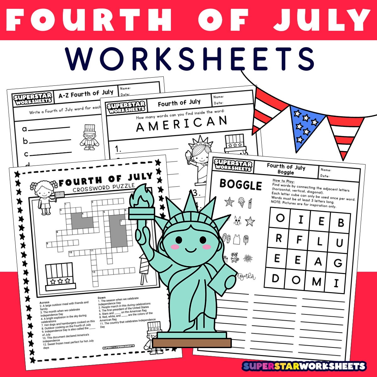 Fourth Of July Worksheets Free Printables Superstar Worksheets