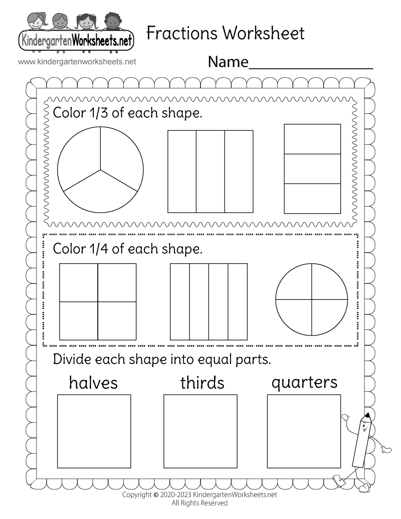 Fractions Worksheet Free Printable Digital PDF Math Fractions Worksheets PDF Free Download