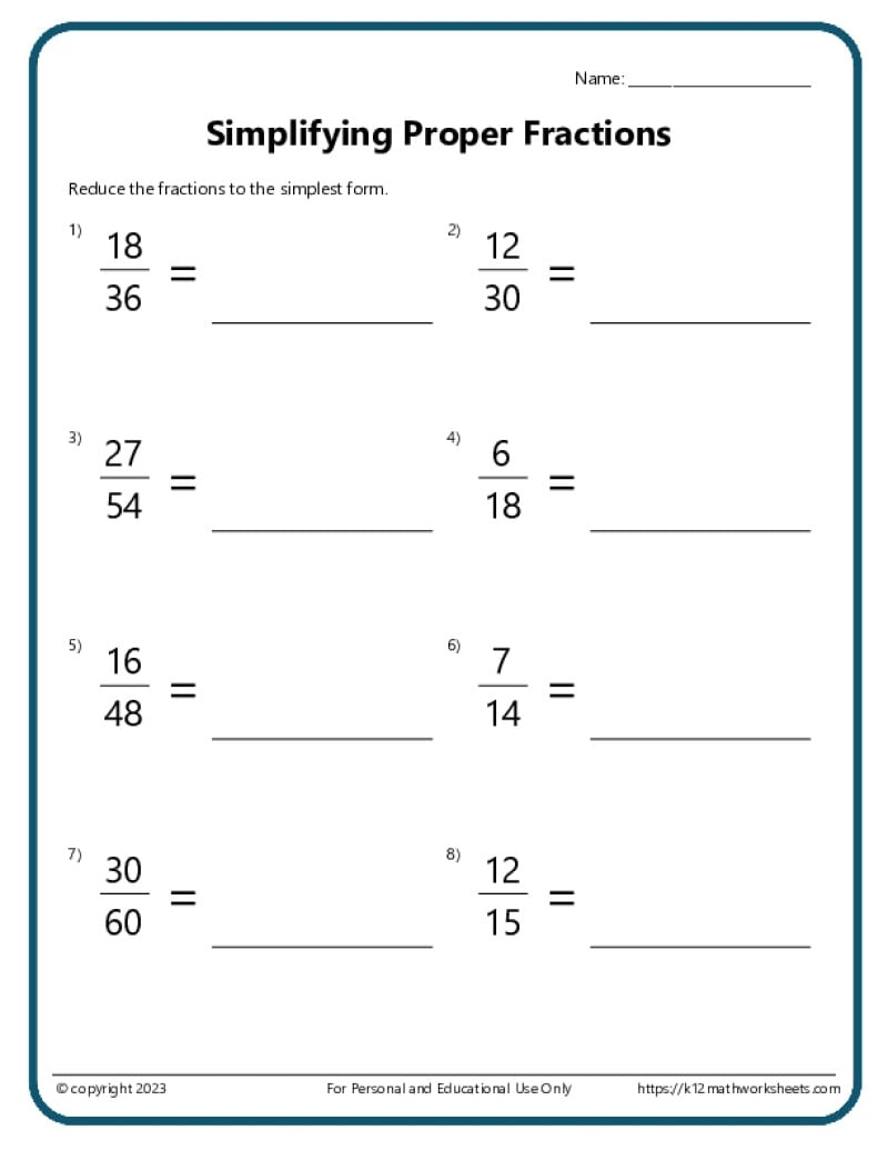 Free Printable Fractions Worksheets Comparing Identifying Free Printables Lettering SVG Files Tools Apps