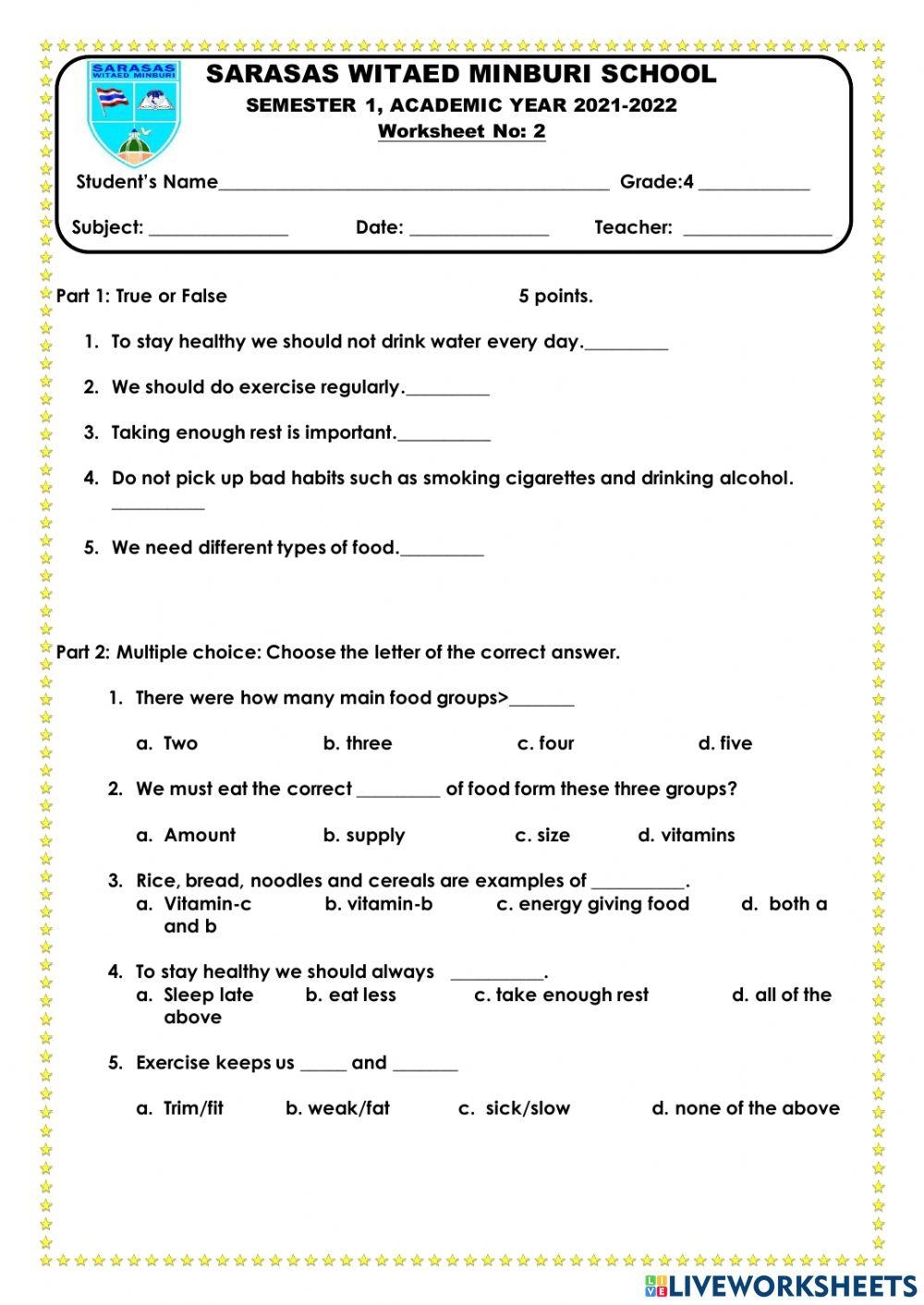 Free 4th Grade Health Worksheet Download Free 4th Grade Health Worksheet Png Images Free Worksheets On Clipart Library