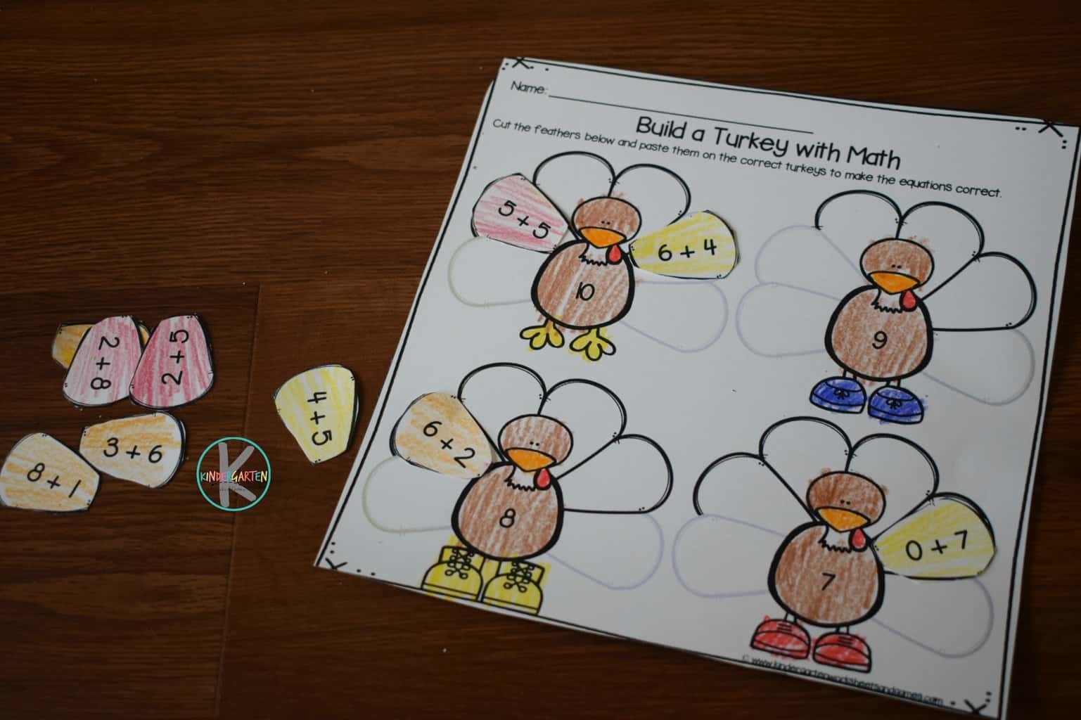 FREE Addition Thanksgiving Math Worksheets