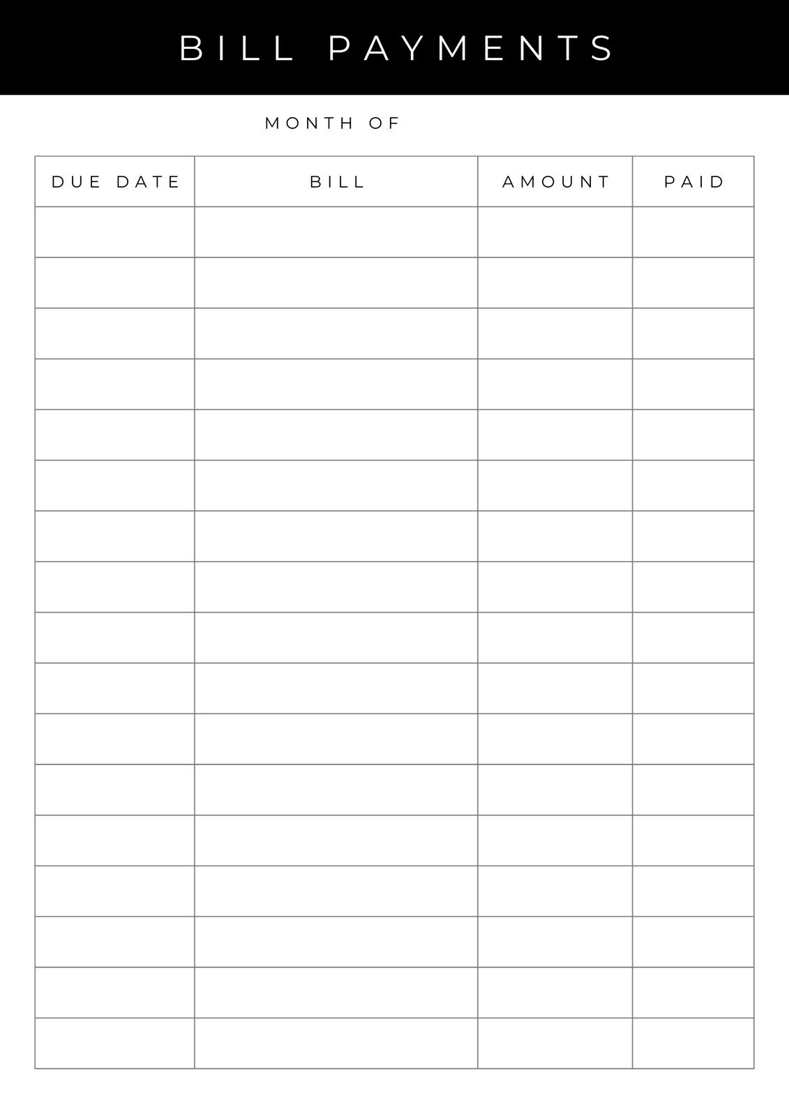 FREE Budget Sheet Template Printable And Editable