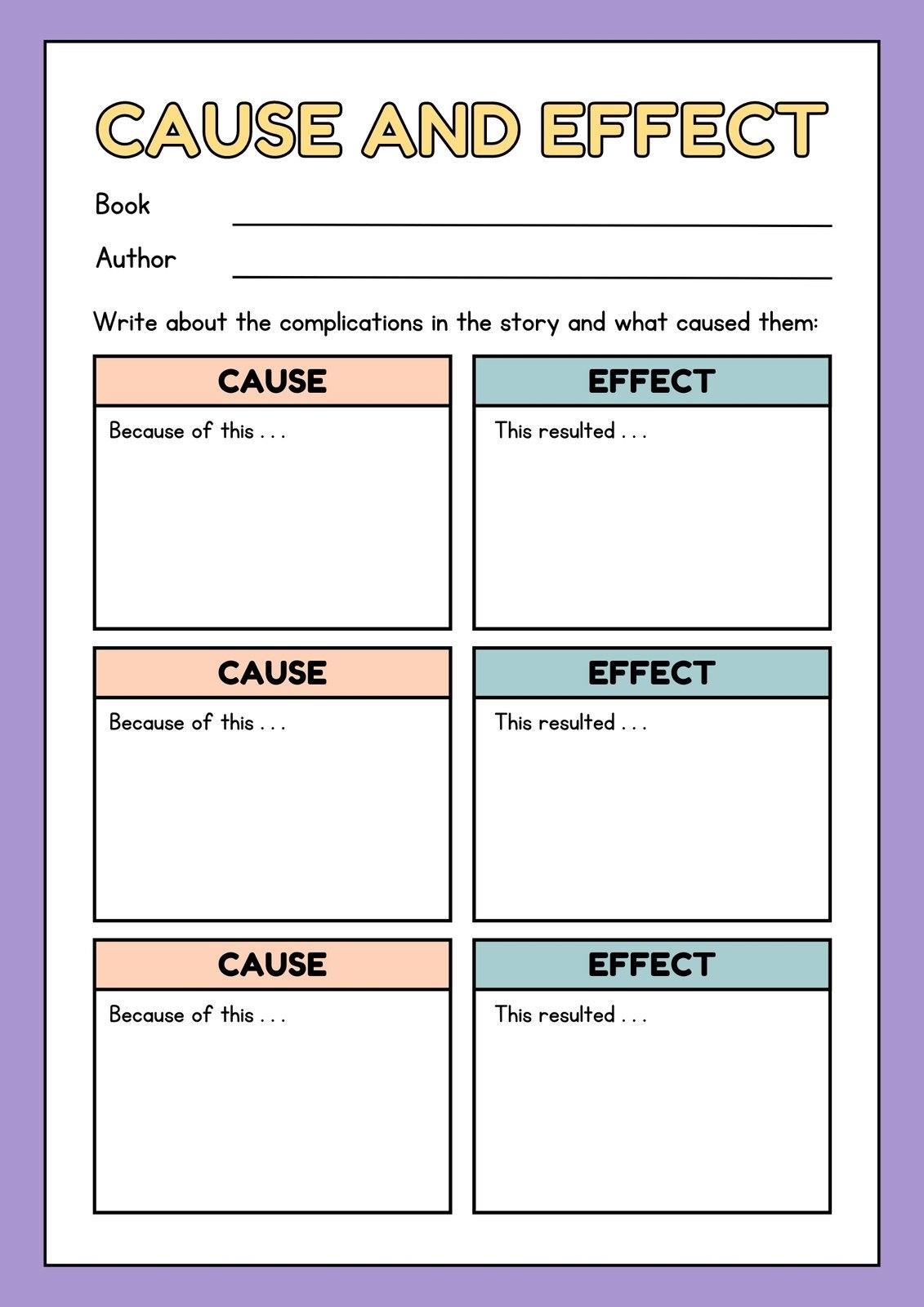 Free And Customizable Cause And Effect Templates Canva