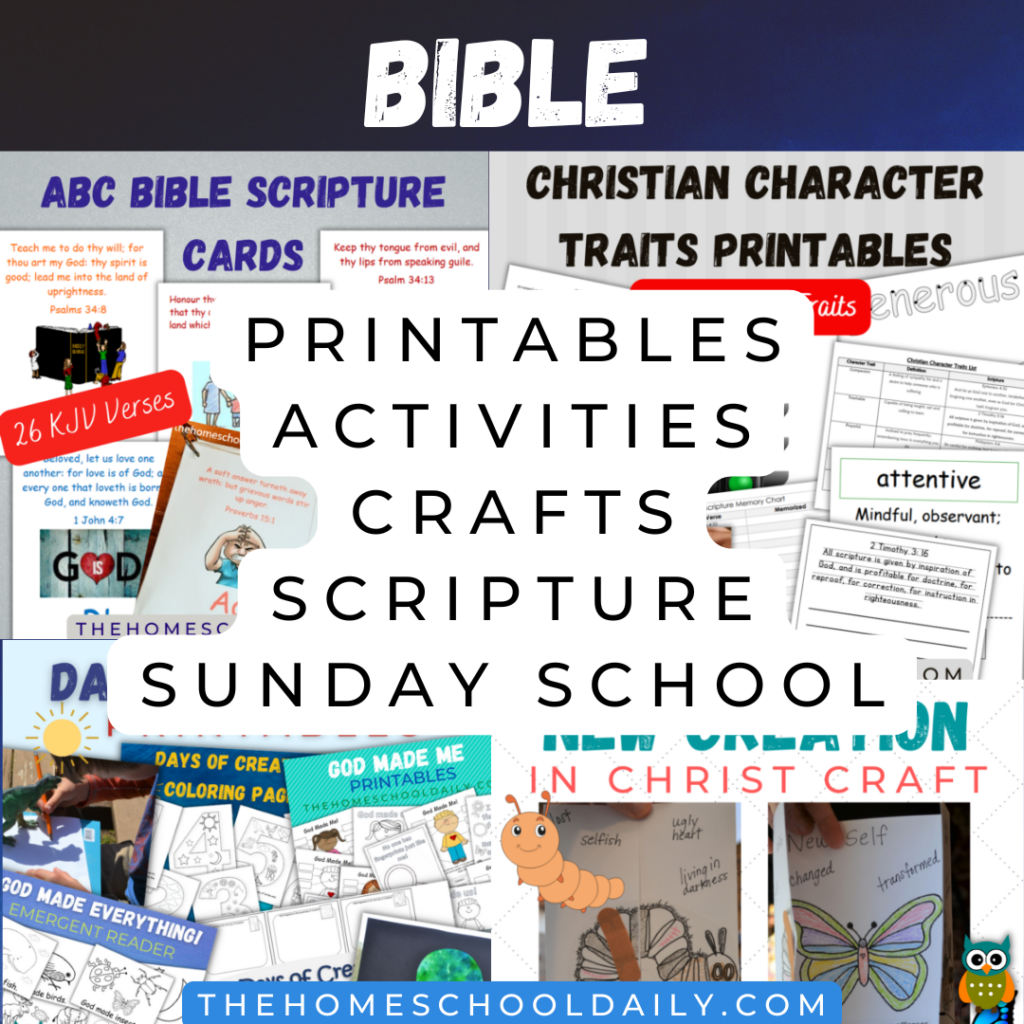 Free Bible Printables The Homeschool Daily Free Bible Printables The Homeschool Daily