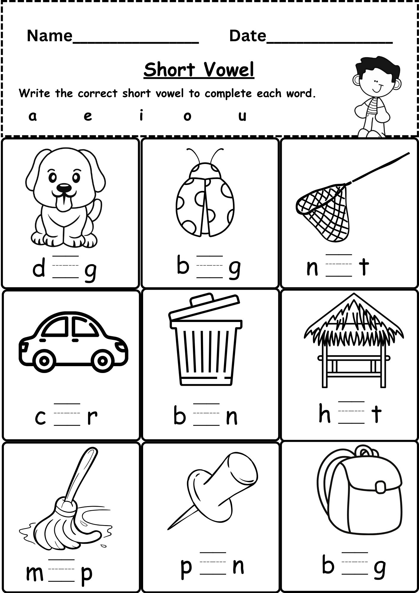 20 Free CVC Words Worksheets Teach Prints
