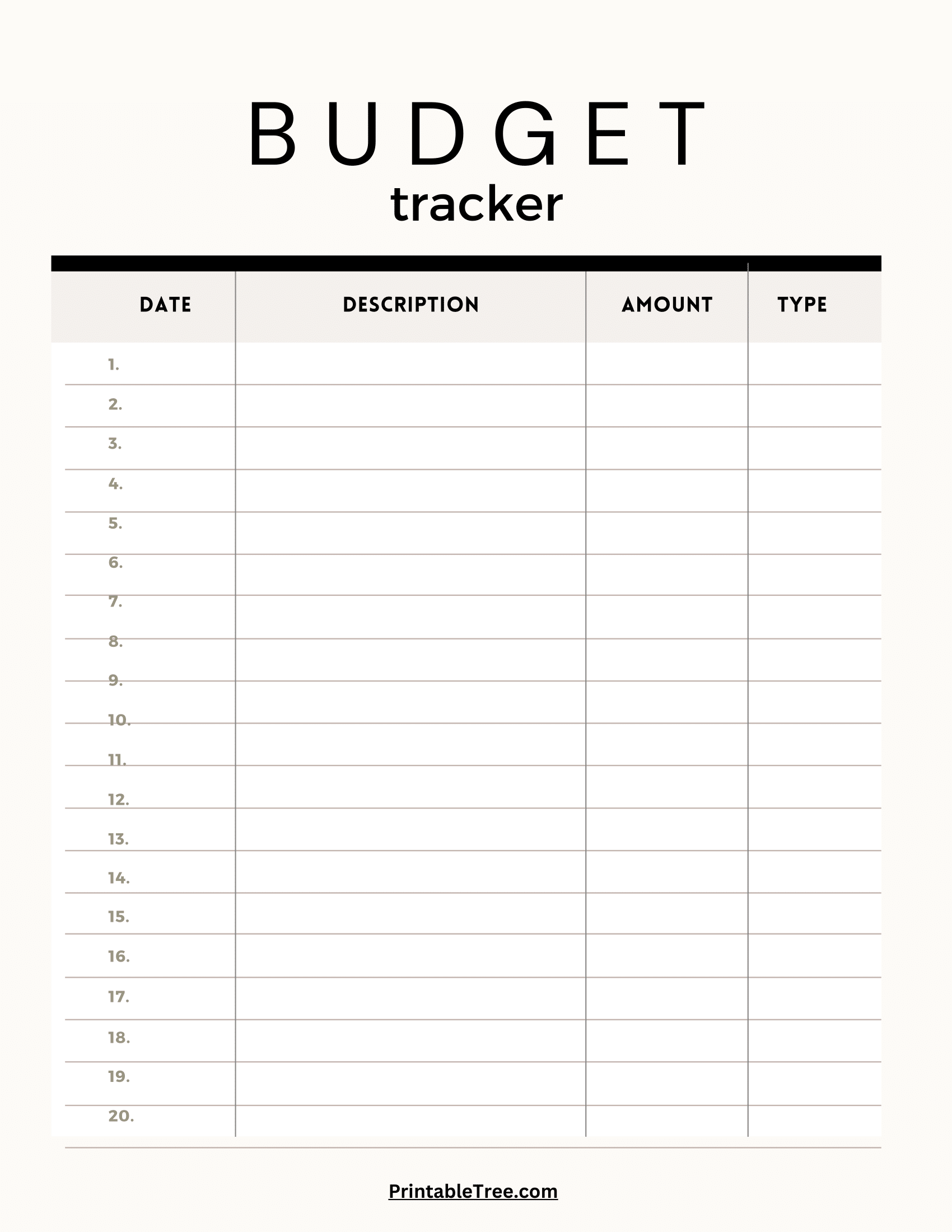 Free Download Printable Monthly Budget Planner PDF Templates