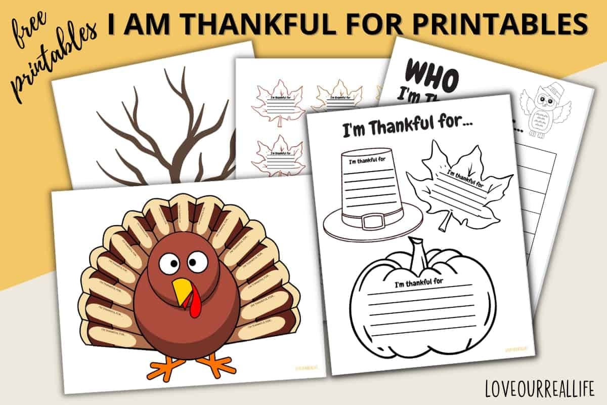 FREE I m Thankful For Printable And Worksheets For Kids Love Our Real Life