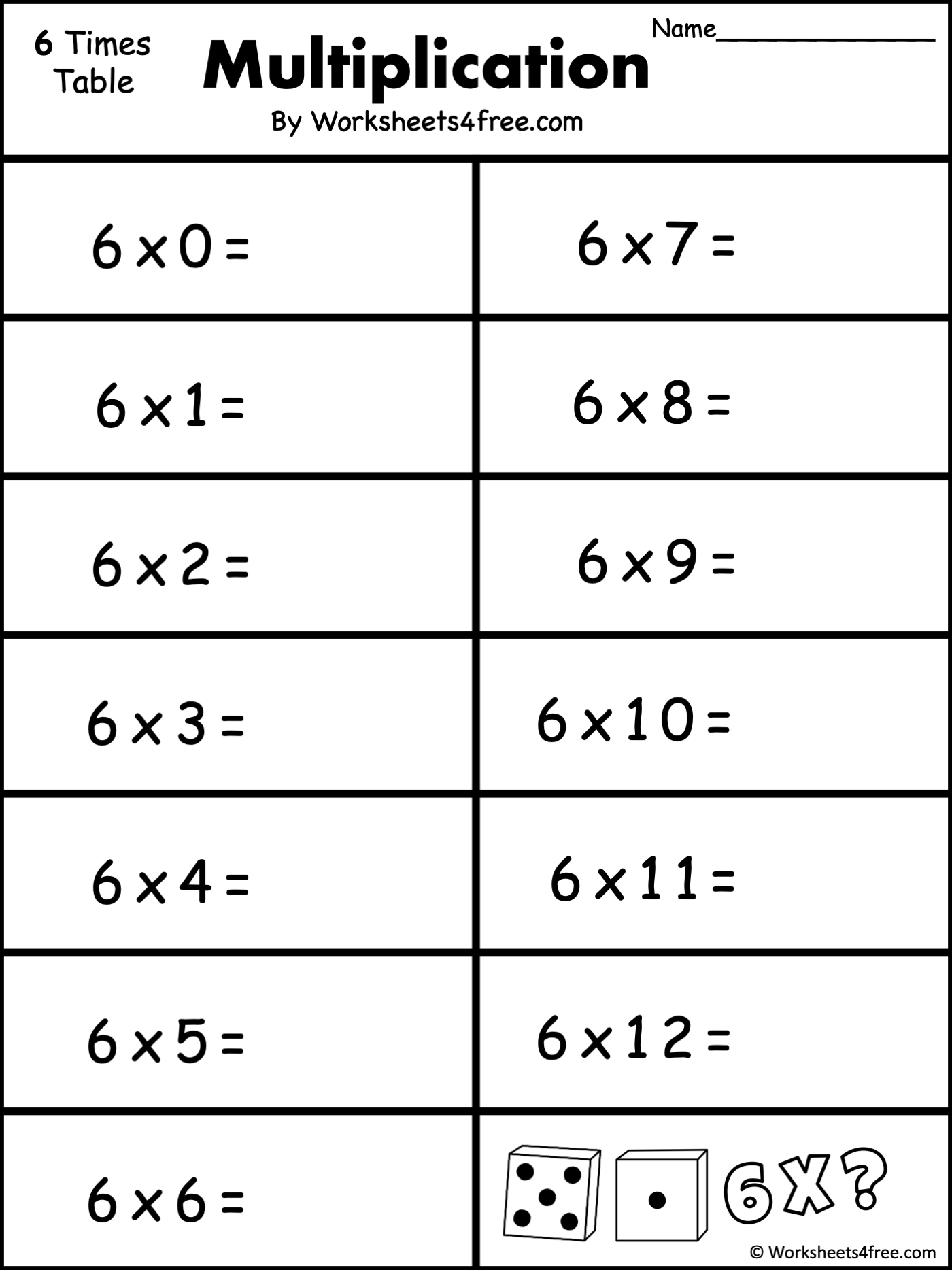 Multiplication Worksheets