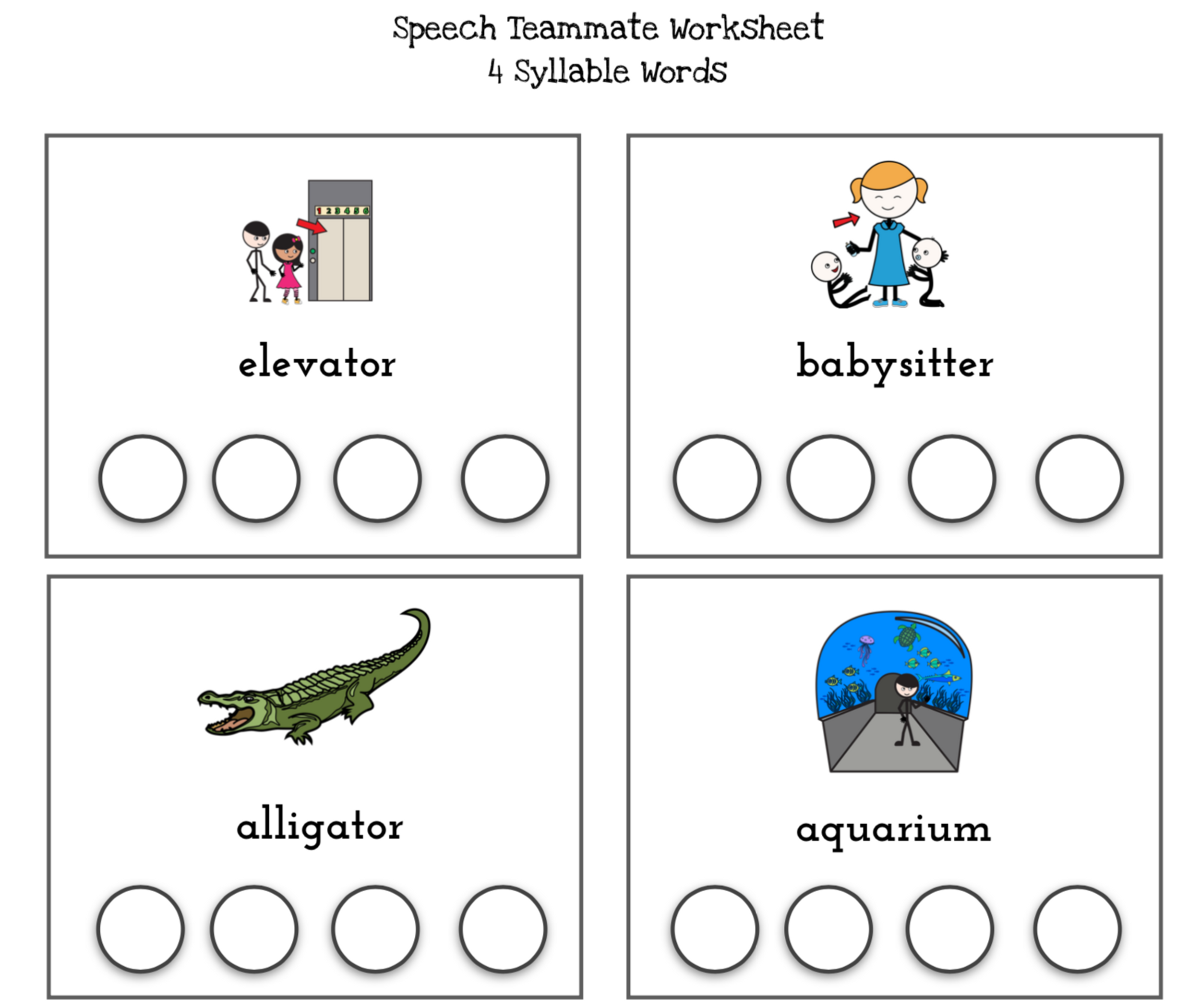 Free Multisyllabic Words Worksheets