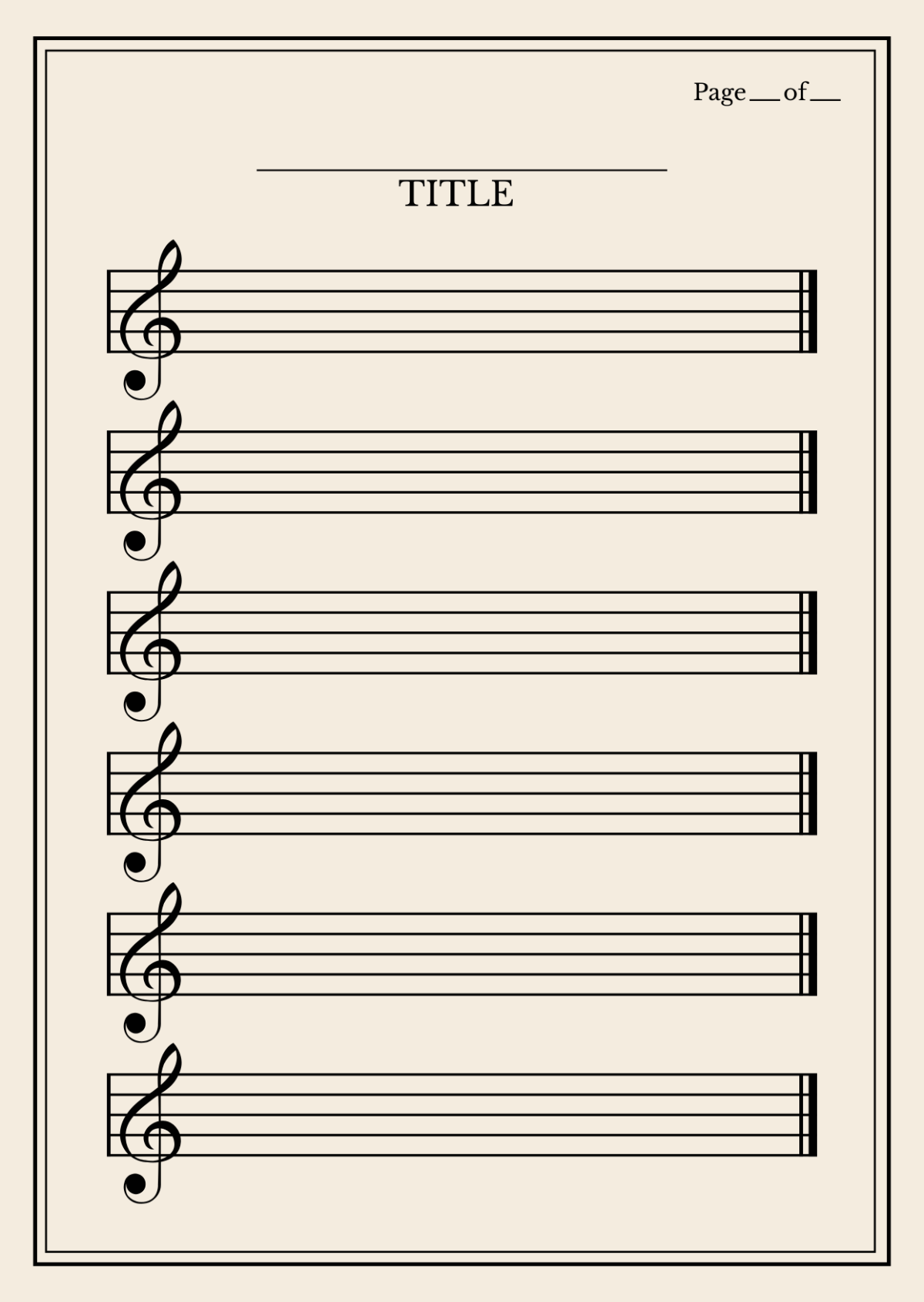 Free Music Note Worksheet Template To Edit Online