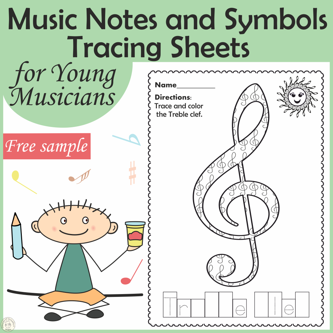 Free Music Tracing Sheets For Young Musicians