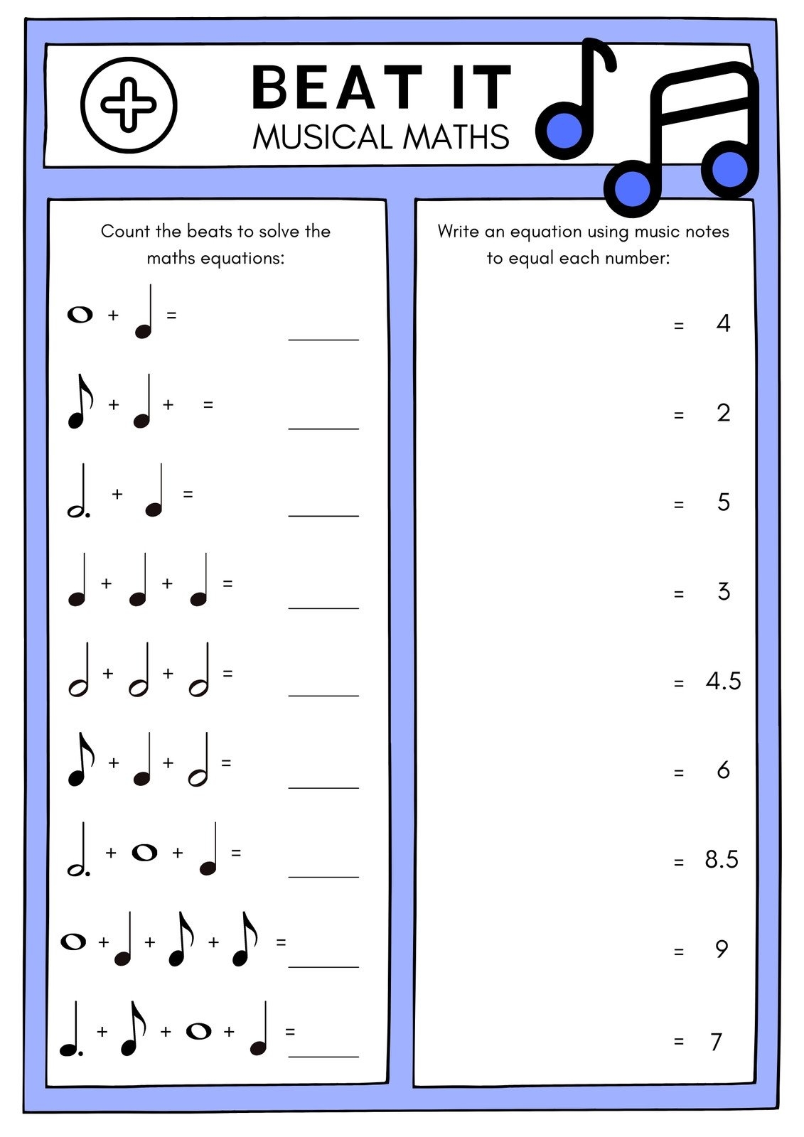 Free Music Worksheet Templates To Edit And Print Worksheets Library