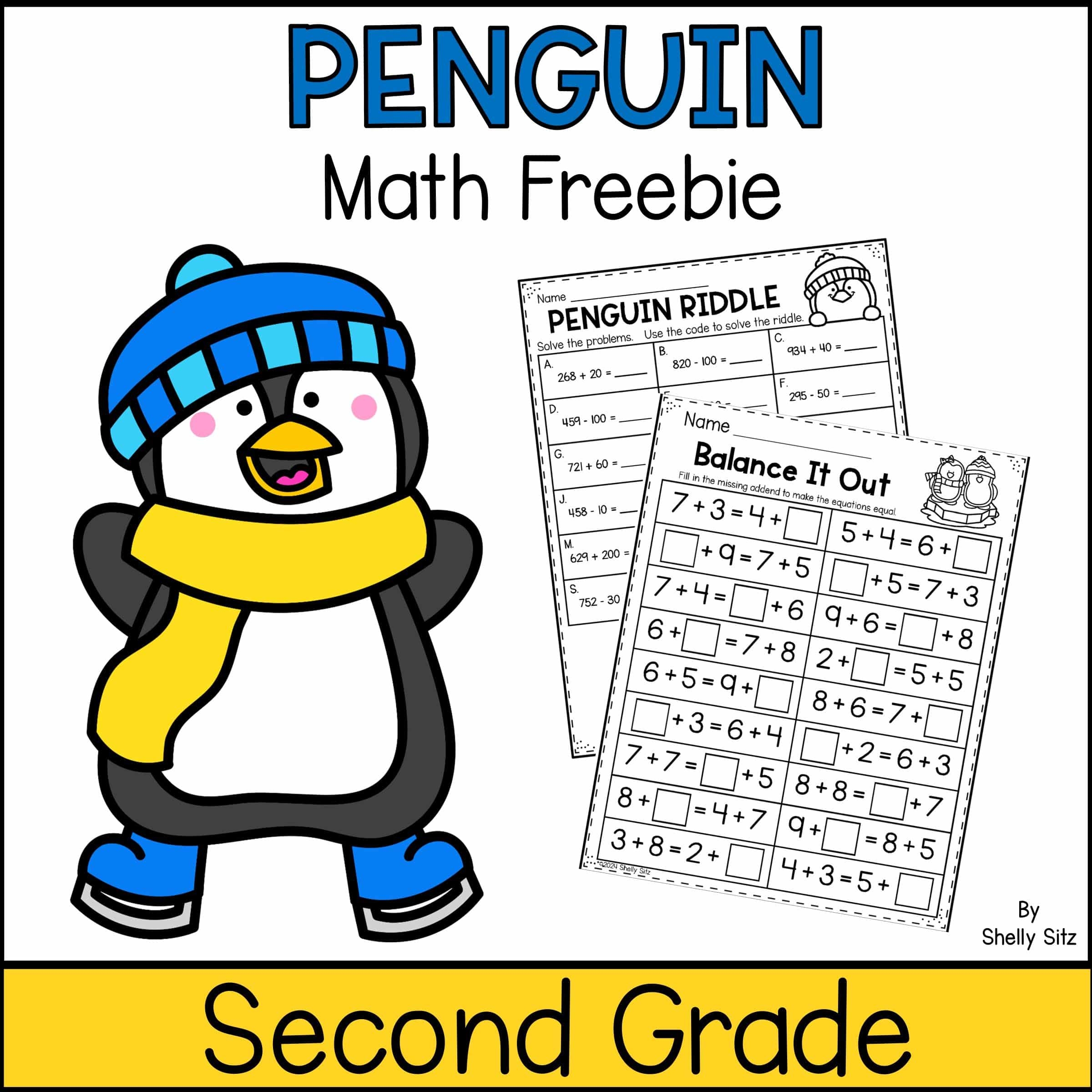 Free Penguin Math Worksheets For Second Grade Second Grade Teaching Blog Free Penguin Math Worksheets For Second Grade Second Grade Teaching Blog