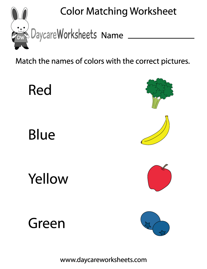 FREE Printable Color Worksheets For Kids