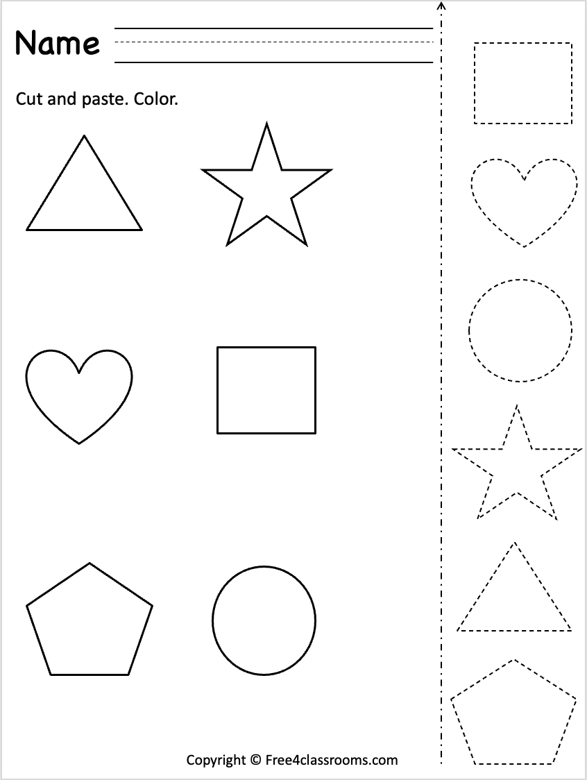 Free Preschool Cut And Paste Worksheet