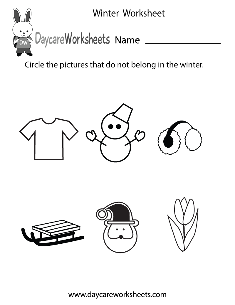 Free Preschool Winter Worksheet Winter Preschool Printables Homeschool Preschool Shop